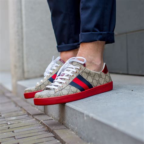 gucci ace gg supreme on feet